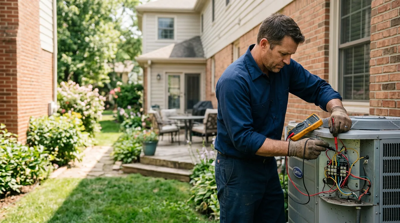 HVAC technician working near Lake Waccamaw, NC
